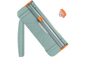 GHERPTE A4 Paper Cutter -12 Inch Paper Trimmer with 2pcs Replacement Blades with Safeguard Side Rulerfor Cut Gift Card,Coupon,Label, Cardstock,Photo