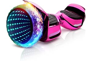 EMAXUSA, Hoverboard with 6.5" Full Light Up Wheels, Bluetooth Hover Board with Non-slip Footplates, UL2272 Safety Certified