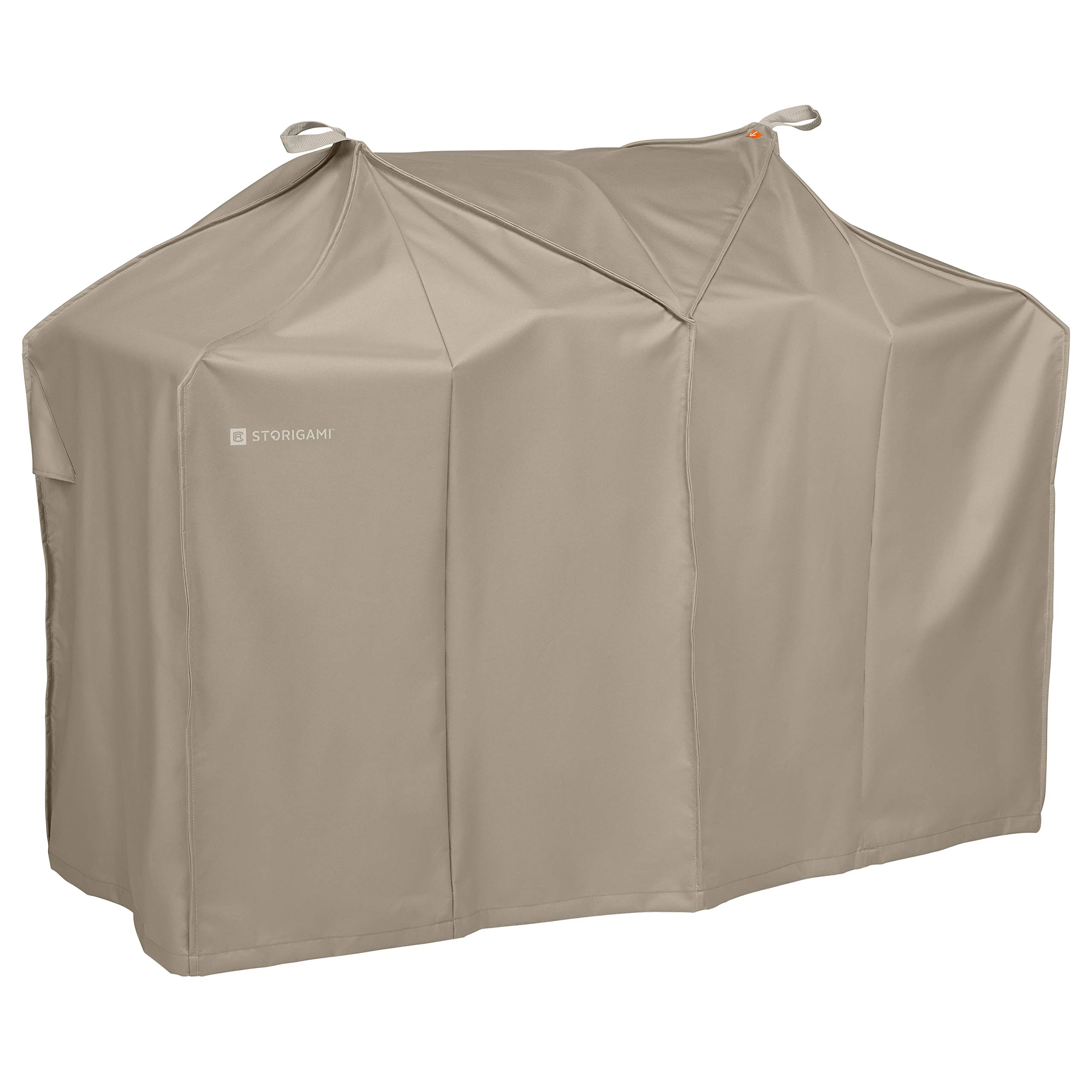 Classic Accessories Storigami Easy Fold Water-Resistant 64 Inch BBQ Grill Cover, Goat Tan Image Classic Accessories Storigami Easy Fold Water-Resistant 64 Inch BBQ Grill Cover, Goat Tan Image