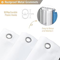 BTTN Extra Long Shower Curtain - 72 x 84 Inch