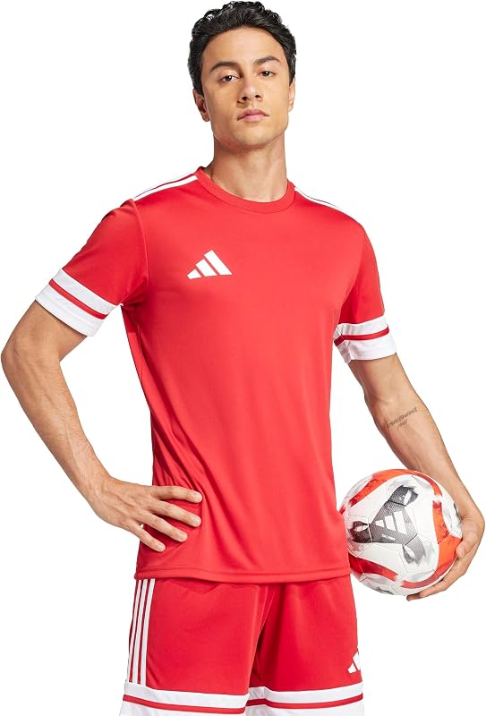 Homme Squadra25 Jersey Short Sleeve Shirt, Team Power Red 2 / White, M — photo 6 sur 6