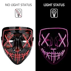 Poptrend Halloween Mask LED Light up Mask for