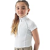 Equinavia Lotta Kids Equestrian Show Shirt - Short Sleeved Performance Shirt with Cooling Mesh