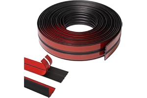 COUKIU Wall Corner Protector, Inside & Outside Self Adhesive Wall Corner Guard&Edge Protector, Flexible Vinyl Corner Moulding Trim Caulk Strip, Peel and Stick Trim for Ceiling, Countertop, Black, 1.6inx10ft