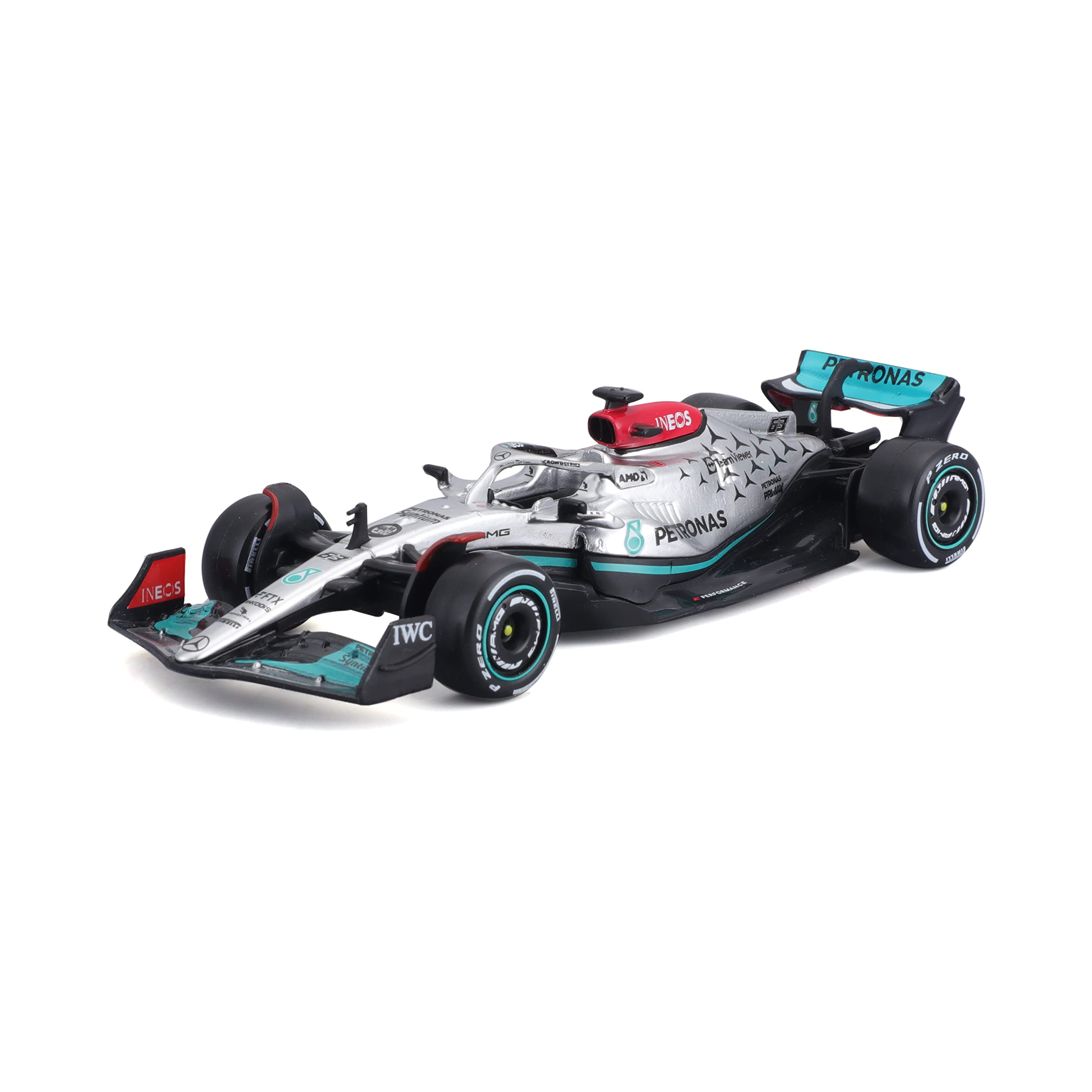 Photo 1 of Bburago B18-38065R Formula 1 MB W13 E Performance F1 (2022) Russell 1:43 Scale Die-Cast Collectible Race Car, Assorted Colours