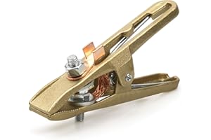 Vaphy 400A A-shape Welding Ground Clamp Brass Earth Ground Copper Grip Clip Suitable for MIG MMA TIG ARC Welding