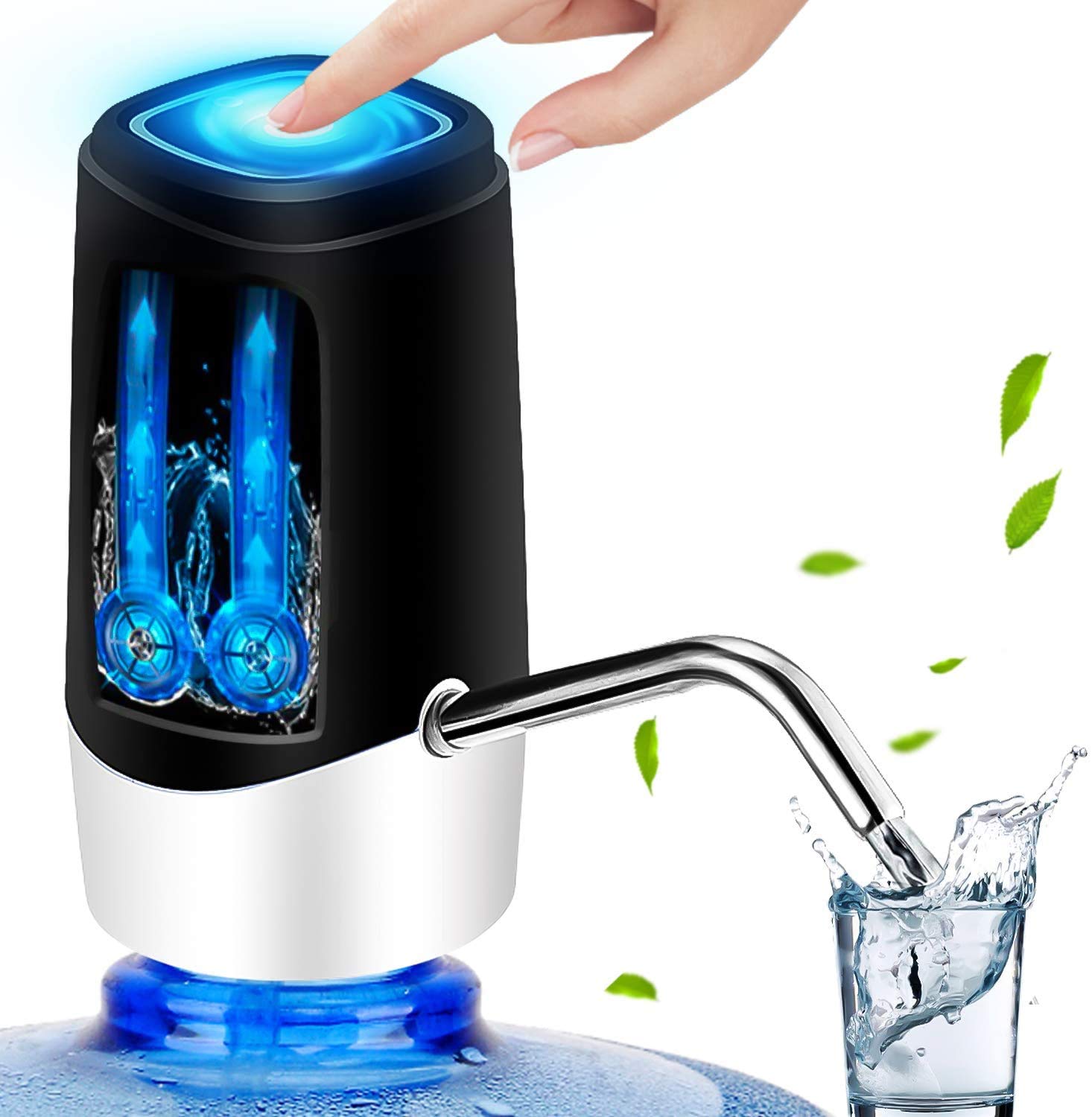 Water Bottle Pump, YOMYM 5 Gallon Water Pump Dispenser USB Charging