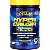 Maximum Human Performance Hyper Crush Pre Workout Powder, Increases Energy, Muscle Pumps, Power, Fights Fatigue, creatine, beta Alanine, Nitric Oxide, citrulline, AKG, Strawberry Kiwi, 30 Servings