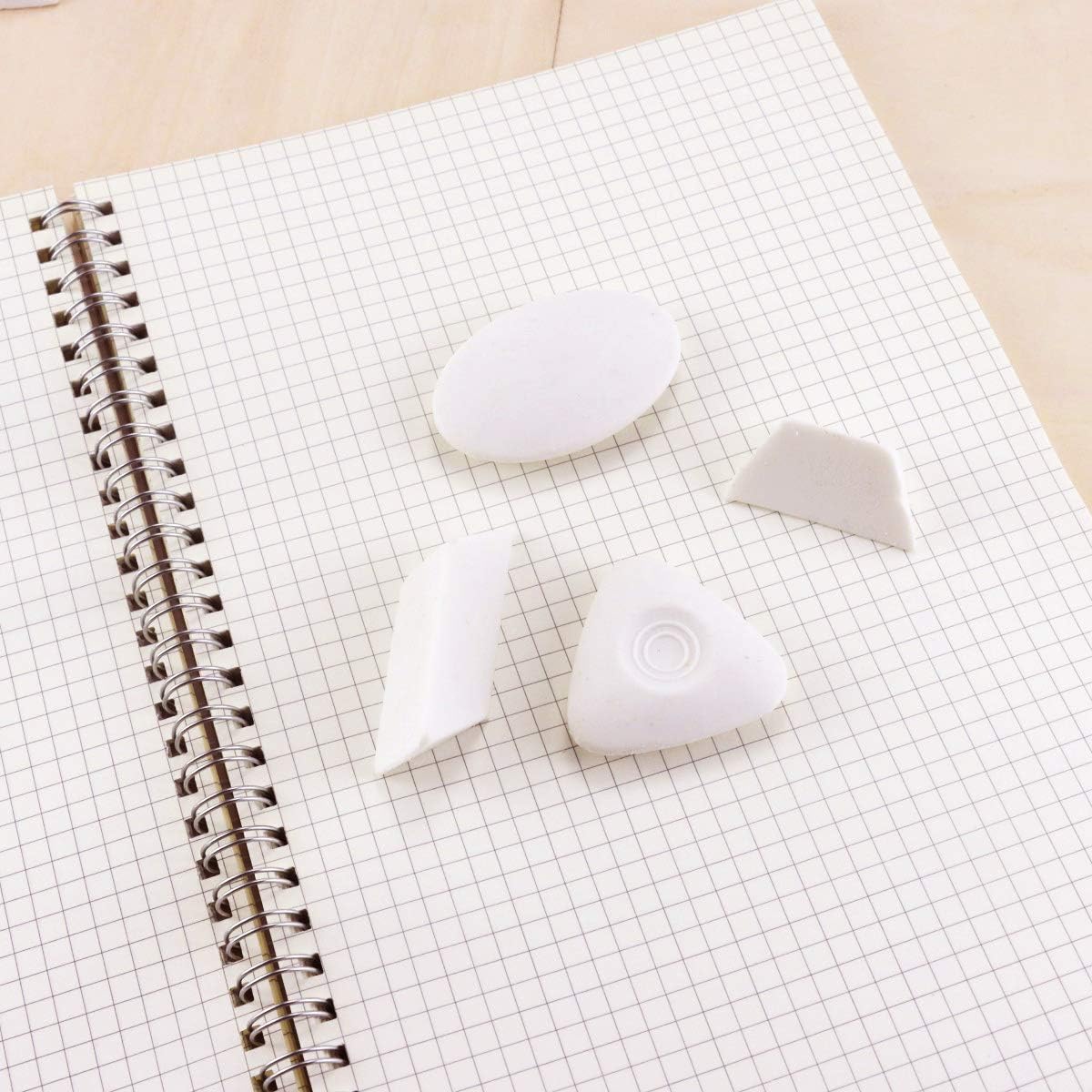 YG_Oline 20 Pcs Drawing Erasers, 4 Shapes Cube Erasers Drawing Supplies for Artist and Students, 5 Pcs/Shape : Office Products