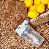 ChezMax Shaker Bottle for Protein Powder (BPA free),PP5 Leakproof Mixer Cup with Built-In Mixing Blade, Portable Workout Shaker for Protein, Smoothies &amp; Supplements (Blue/Clear, 16 Ounces)