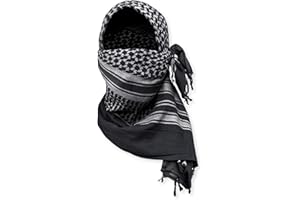 M MCGUIRE GEAR Shemagh Tactical Scarf, Middle Eastern Desert Hood, Bandana, Keffiyeh, Military Style, 100% Cotton, 42" x 42"