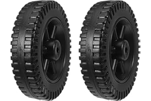 WRITWAA 2pcs 6-inch Hollow Plastic Lawnmower Replacement Wheels for Push Mowers, Bbq Grill and Utility Cart