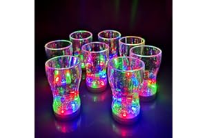 OCEANWINGS 12 Pack Light up Cup,LED Light Up Toys Glow in The Dark Party Favor Supplies for Kids New Years Eve Party Supplies Party Toy Thanksgiving Holiday Birthday Gift Party Pack Replaceable Battery