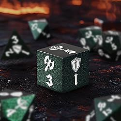 Banloga 7PCS Metal Dice Set for Dungeons and