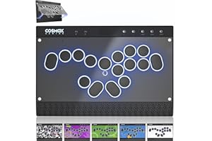 Sehawei Haute42 C16-S Leverless Arcade Stick: Split Layout Magnetic Controller, Premium Black Symmetrical Design with Tournam
