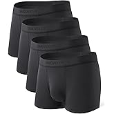 DAVID ARCHY Men's Trunks Underwear Modal Support Pouch with Fly Ultra Soft Breathable Men's Underwear 4 Pack
