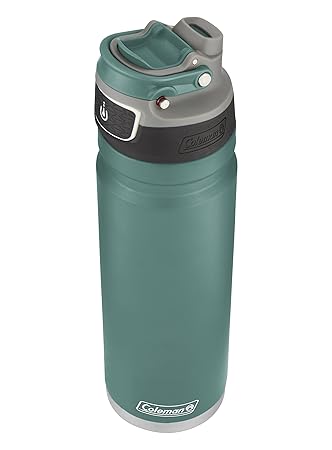 Coleman Autoseal Insulated Stainless Steel Water Bottle, 24 oz, Seafoam