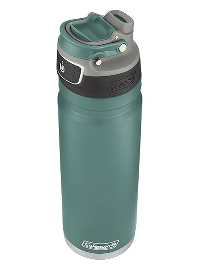 Coleman Autoseal Insulated Stainless Steel Water Bottle, 24 oz, Seafoam