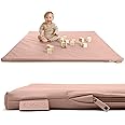 Stylish Vegan Leather Baby Play Mat - Soft, Easy to Clean Floor Mat Creates A Safe Play Area for Your Baby - The Perfect Modern Foam Playmat Fits Nicely with Your Kids Playroom Or Home Decor