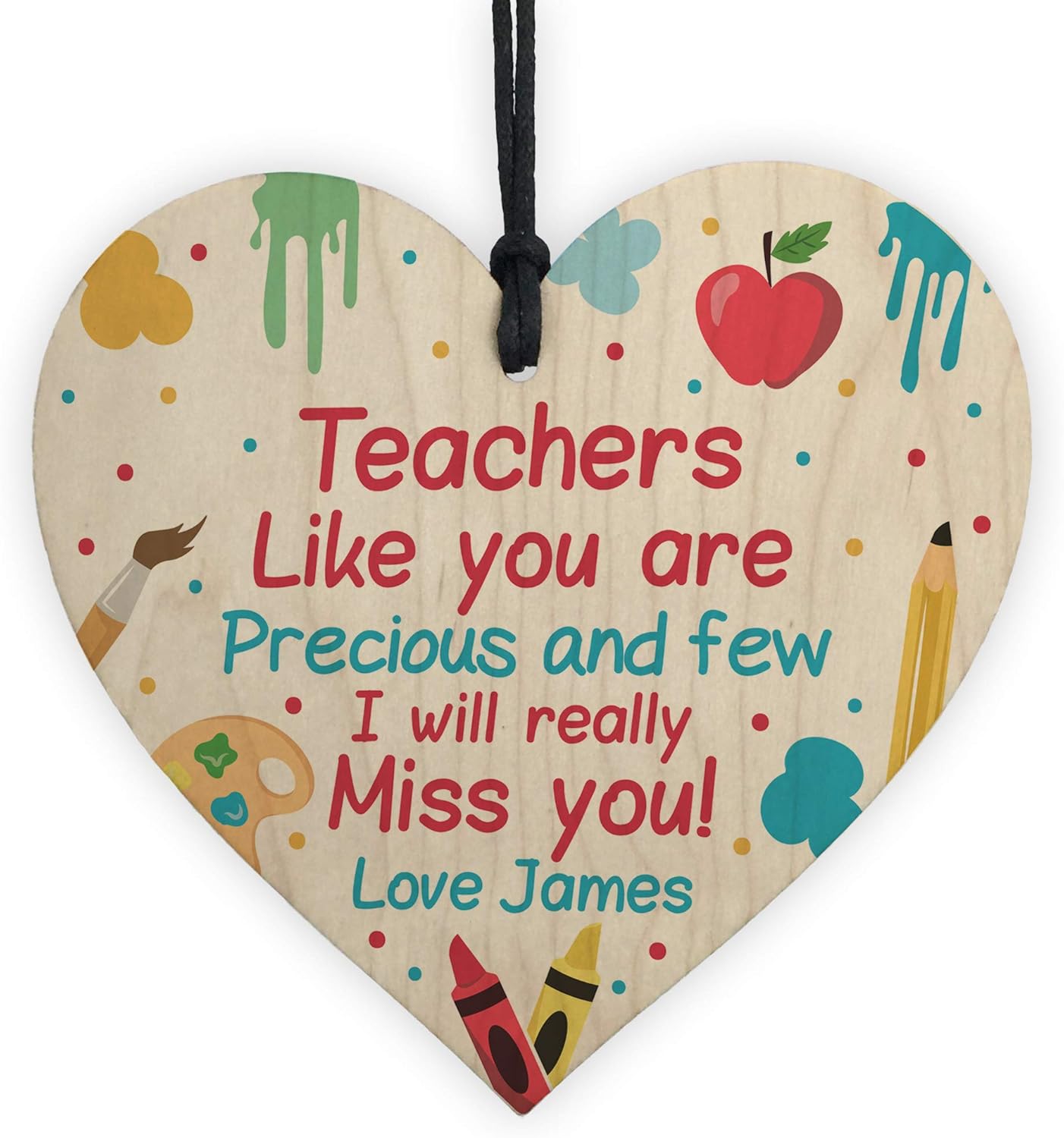 nursery teacher leaving present