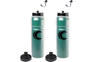 Cannon Sports 28oz Insulated Squeeze Water Bottle with Straw, Leak Proof Lids, 2 lids (Straw and Squeeze), Double Wall Insulation, Wide Mouth, BPA-Free (2 Pack) (Green)