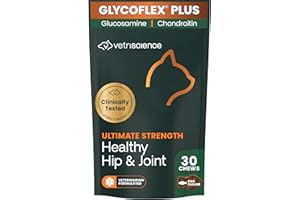 GlycoFlex Plus, Hip and Joint Supplement for Cats, 30 Bite Sized Soft Chews