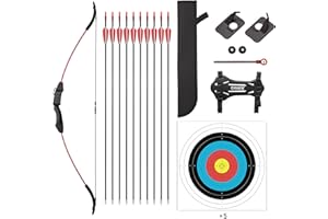 LWANO Bow and Arrow Set for Kids, Archery Beginner Gift with 10 Arrows, 5 Target Face, Ideal for Kids, Youths, Teens, Perfect for Left & Right Handers