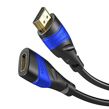 KabelDirekt - HDMI Verlängerungskabel - 1m - kompatibel mit (HDMI 2.0a/b 2.0, 1.4a, 4K Ultra HD, 3D, Full HD, 1080p, HDR, ARC