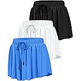 HASMES Girls Butterfly Shorts Teen Flowy Athletic Shorts for Running Dance Cheer 5-14Y