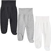 HahaNice Baby Footed Pants Cotton Newborn Leggings 0-12 Months