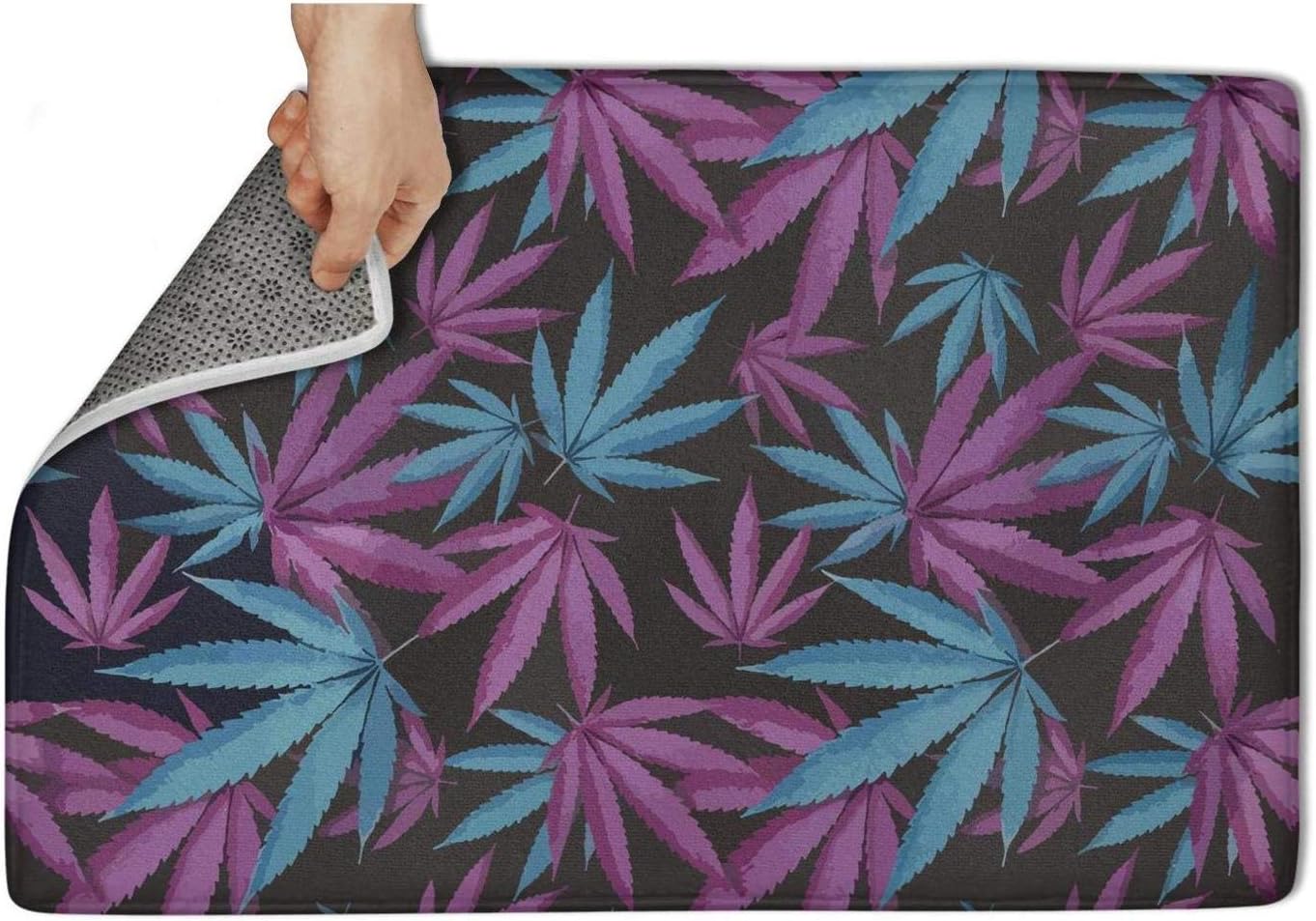 XIANGXIXI0 Raw Cannabis Weed Door Mat Easy to Clean Pet Entry Rugs Indoor/Outdoor 31