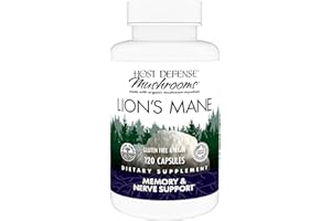 Host Defense Mushrooms Lion's Mane - Brain Health Support Supplement - Mushroom Supplement to Support Focus & Memory Function