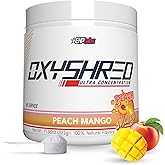 EHP Labs OxyShred Pre Workout Powder - Preworkout Powder with L Glutamine & Acetyl L Carnitine, Energy Boost Drink - Peach Mango, 60 Servings