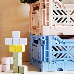Aykasa Collapsible Storage Bins, Plastic Crate for