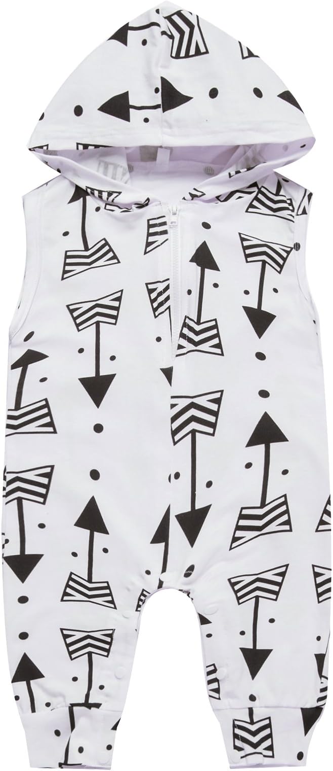 iCrazy Baby Boys Girls Hippy Hoodie Arrow Romper