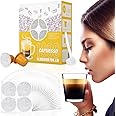 CAPMESSO Espresso Foils and Refillable Capsules-Seal Lids to Reusable Capsules Coffee Pod Compatible with Nespresso Original Line Machines (Silver -1000pcs Lids+6 pcs Pods)