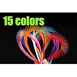 Tigofly 60 pcs/lot 15 Colors Goose Biots Spiky Fibers Feathers Stonefly Nymph Tails Antennae Wings Fly Fishing Tying Material