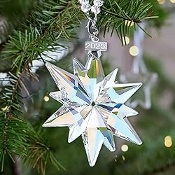 2025 Annual Christmas Ornaments Crystal Snowflake