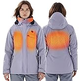 InoKraft Heated Jacket for Women with Rechargeable Battery Pack, Water-Resistant Slim Heated Coat(Included USB-C Cable)