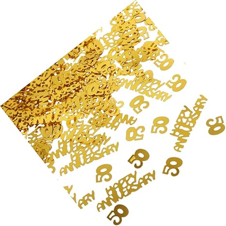 Lvcky 50th Golden Wedding Anniversary Party Table Decorations Gold