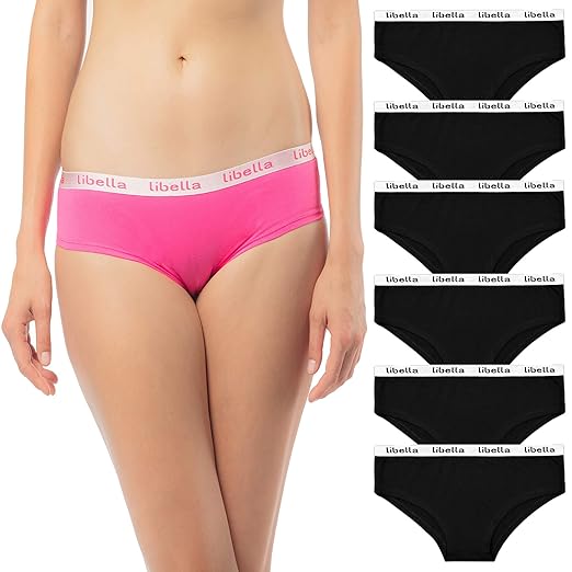 Libella 6er Pack Damen Hipster Slip Damenslip Unterwäsche Baumwolle 3411