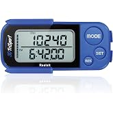 3DTriSport Walking Pedometer with Clip &amp; Strap, Step Counter. | Accurate Activity Tracker, 30-Day Memory, Calorie Counter, eBook Included Easy to Use for Kids, Men, Women, Adult &amp; Seniors.