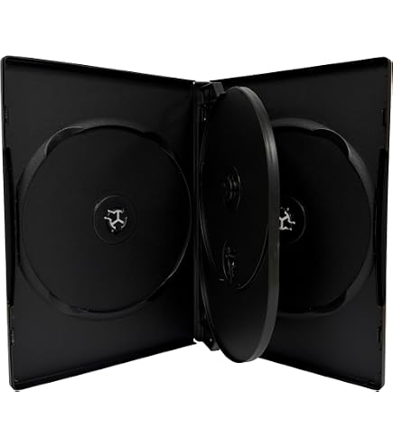 Amazon.com: (5) Quad Black 29MM DVD Cases with M-Lock Hub : Home