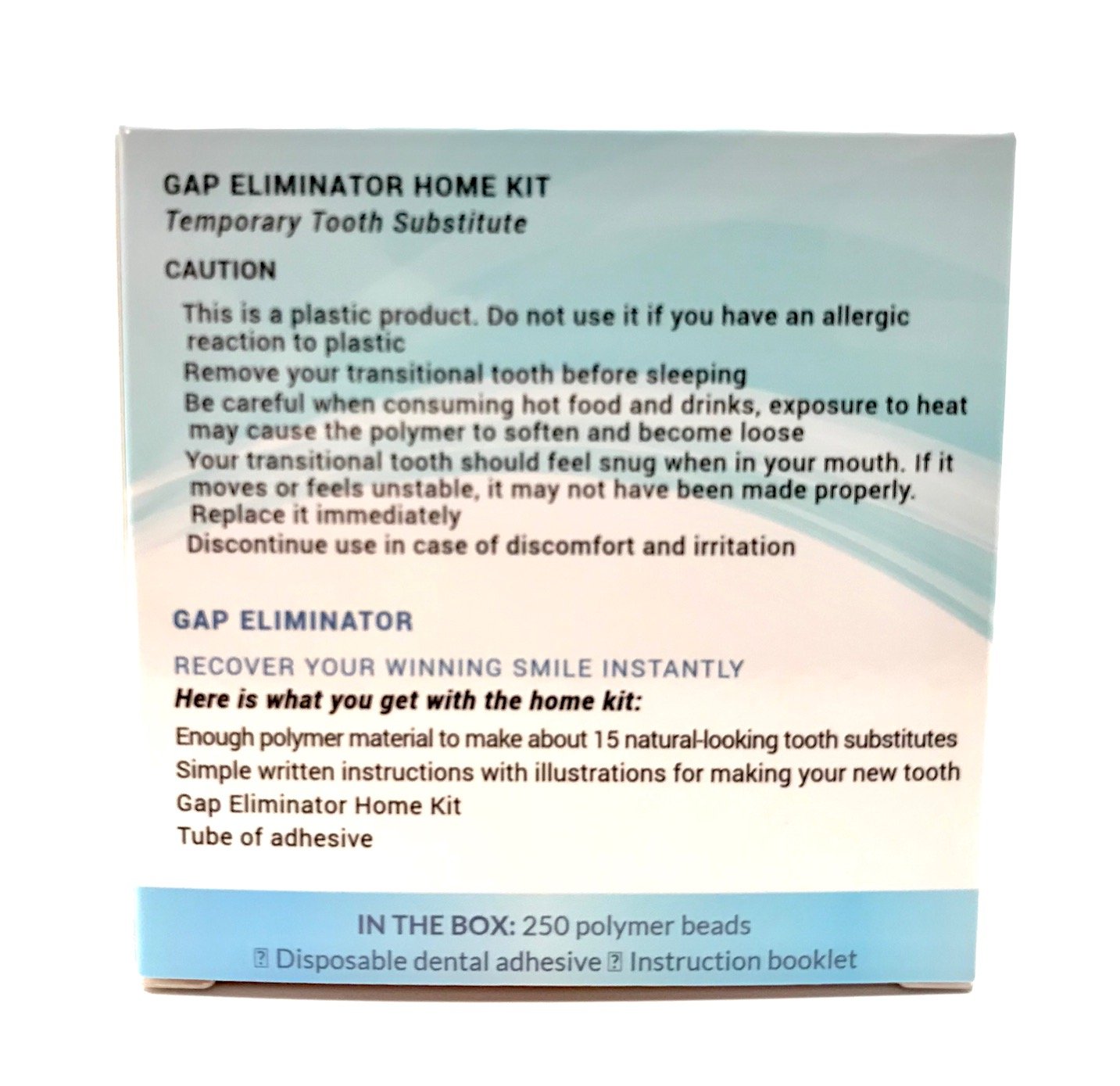 Do It Yourself Gap Eliminator Temporary Tooth Substitute With Sculpting Tool: Beauty