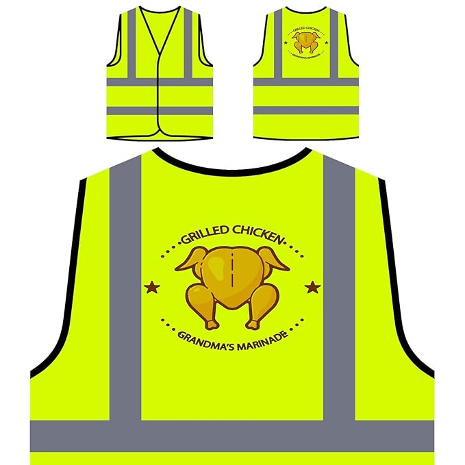 Oma S Grill Huhn Personalisierte High Visibility Gelbe Sicherheitsjacke Weste q756v