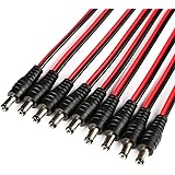 X-group 10pack 10 inch(30cm) 2.1 x 5.5mm Male DC Power Pigtail Connectors for CCTV Surveillance Camera