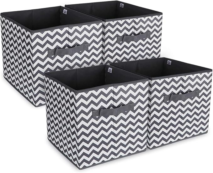 Anstore 4 Pack Foldable Storage Cubes Collapsible Fabric Organiser