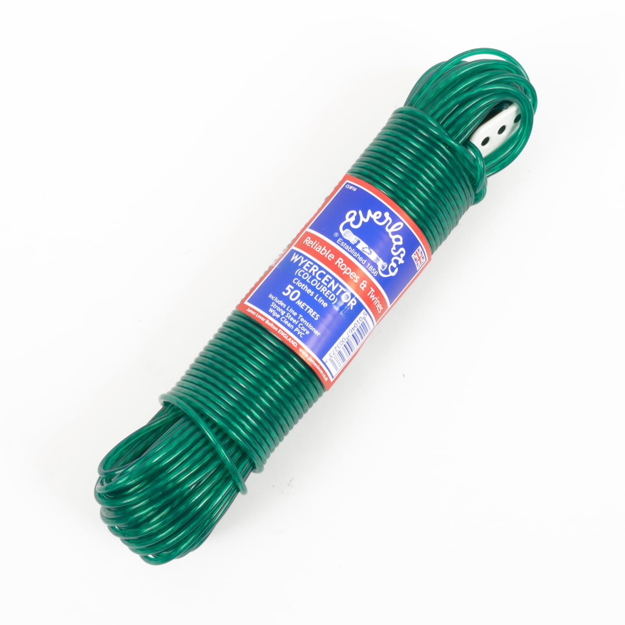 30M - Quality Everlasto 'Wyercentor' Steel Core Coloured Clothes/Washing Line 3.5mm Thick (GREEN)