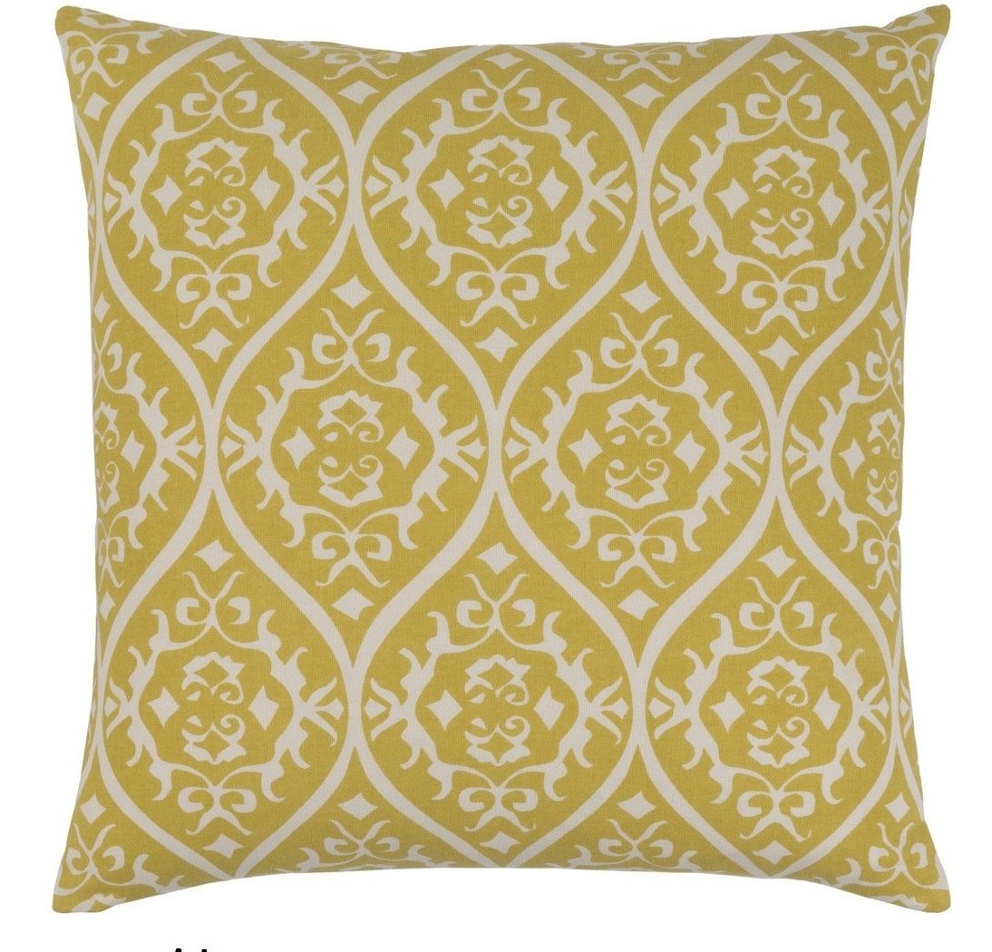 Amazon Com 1 Piece 18x18 Yellow White Floral Throw Pillow Shabby