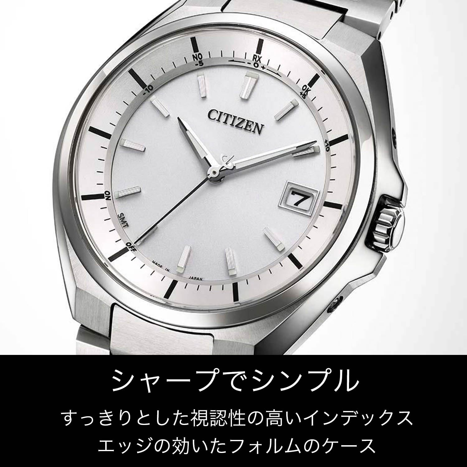 ATTESA(アテッサ) Citizen CB3010-57A Atessa Eco-Drive Wristwatch, Radio Watch, America, Europe, Radio Reception, Men's, Dial color - white, watch